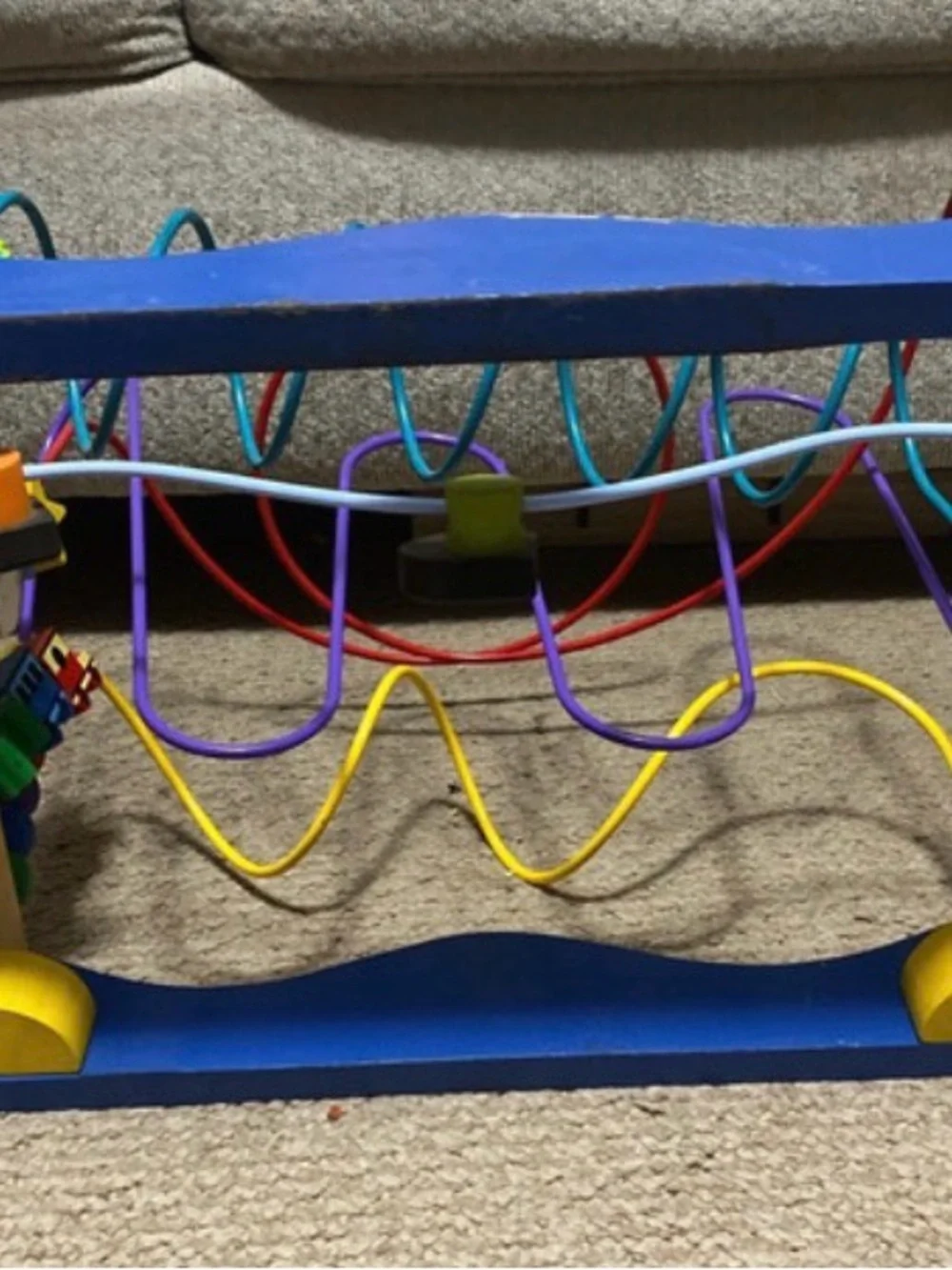 Wooden Multi-Track Bead Maze Activity Center - Multicolor